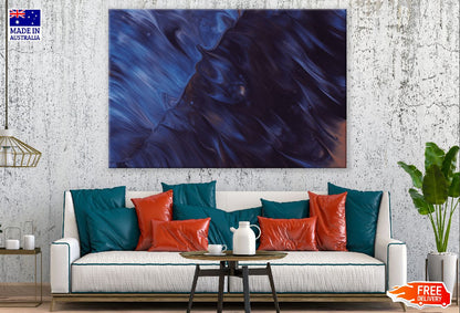 Blue & Navy Blue Abstract Design Print 100% Australian Made