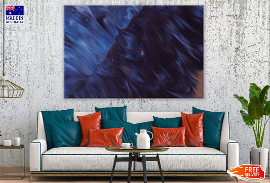 Blue & Navy Blue Abstract Design Print 100% Australian Made