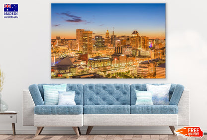 Baltimore City Night View Photograph, Maryland, USA Print 100% Australian Made