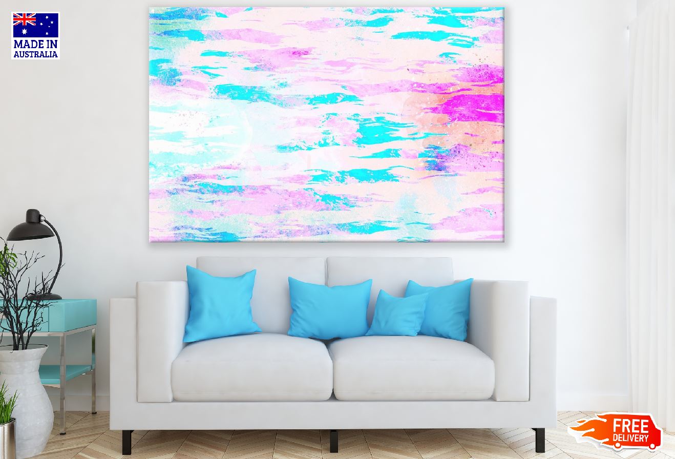 Blue Pink Lines Abstarct Design Print 100% Australian Made