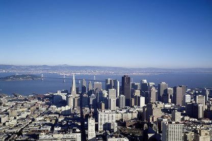San Francisco City in California Aerial View Photograph Print 100% Australian Made