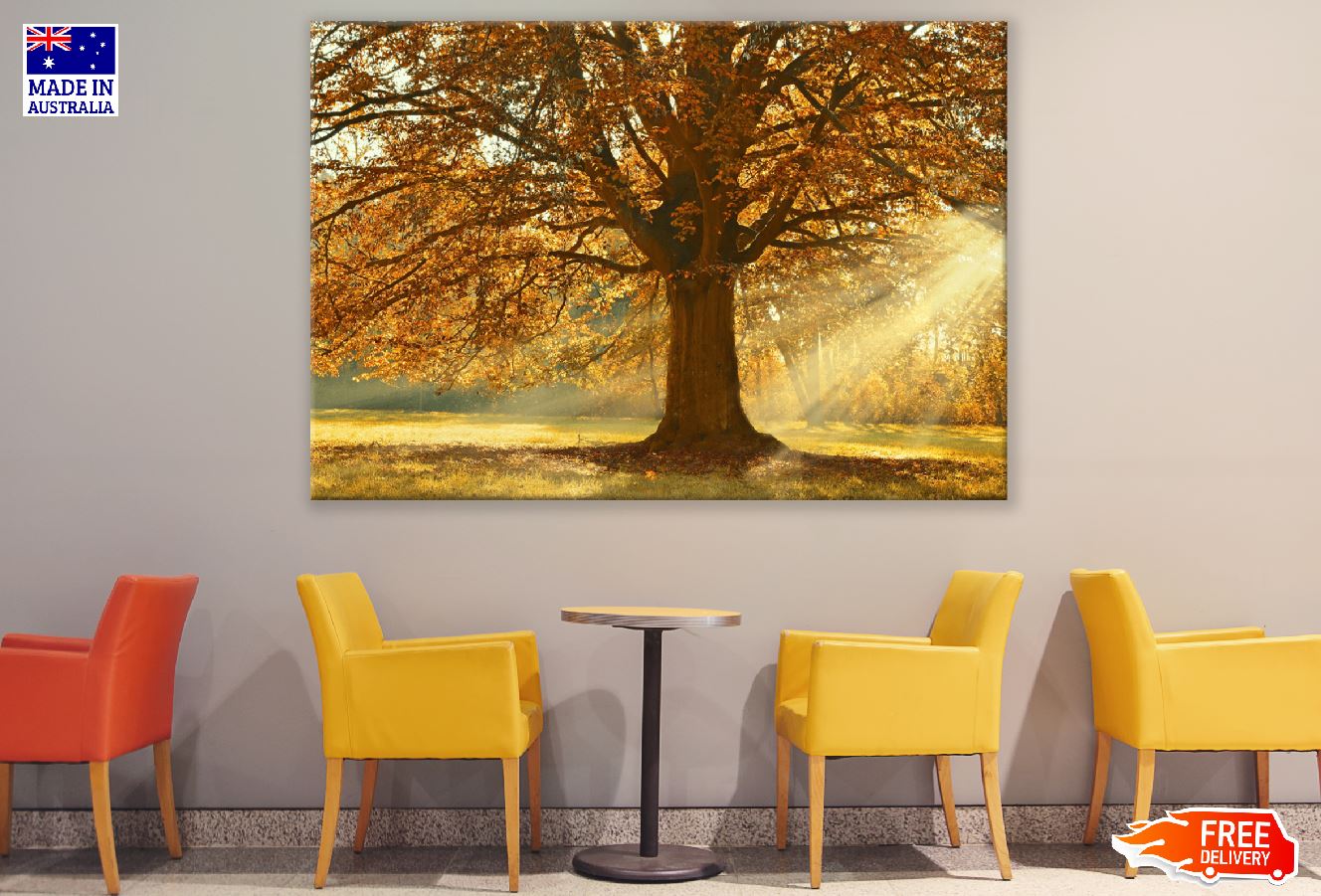 Autumn Tree Sunset Photograph Print 100% Australian Made