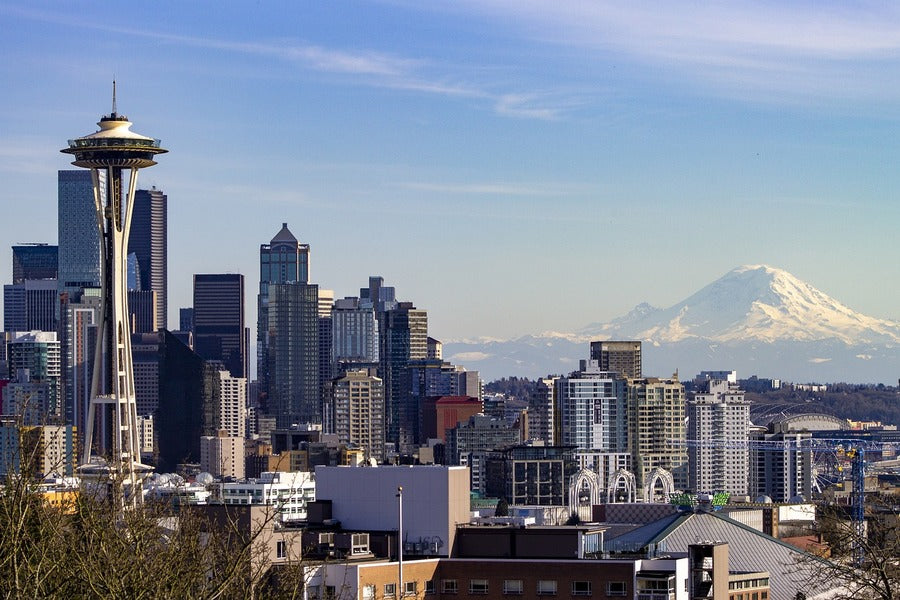 Kerry Park Seattle Cityscape Photograph, Washington Print 100% Australian Made