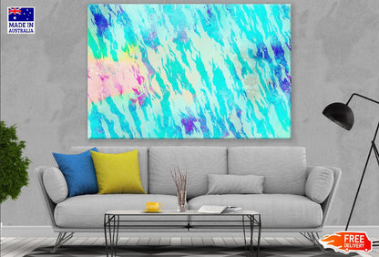 Dark Blue Pink & Pink Abstract Design Print 100% Australian Made