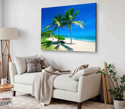 Bella Home Untouched Tropical Beach in Sri Lanka Print Canvas Ready to hang