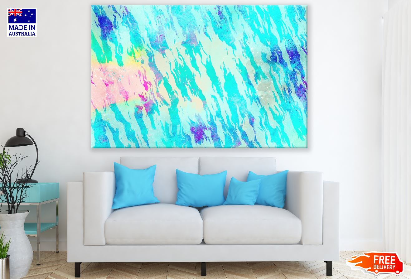 Dark Blue Pink & Pink Abstract Design Print 100% Australian Made