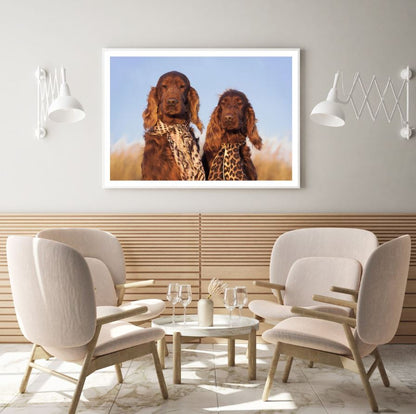 Dog Pair Portrait Photograph Home Decor Premium Quality Poster Print Choose Your Sizes