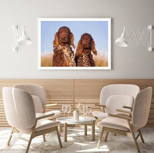 Dog Pair Portrait Photograph Home Decor Premium Quality Poster Print Choose Your Sizes