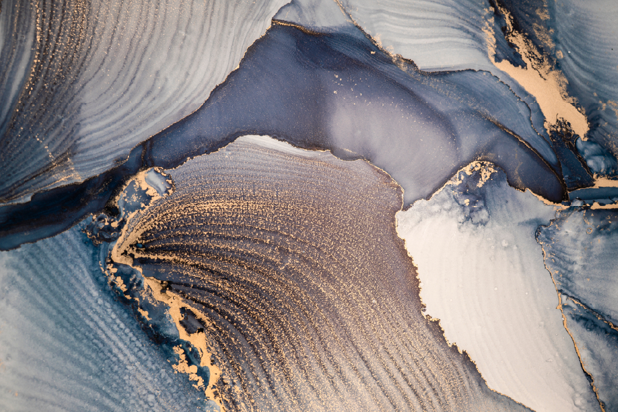 Brown & Blue Abstract Design Home Decor Premium Quality Poster Print Choose Your Sizes