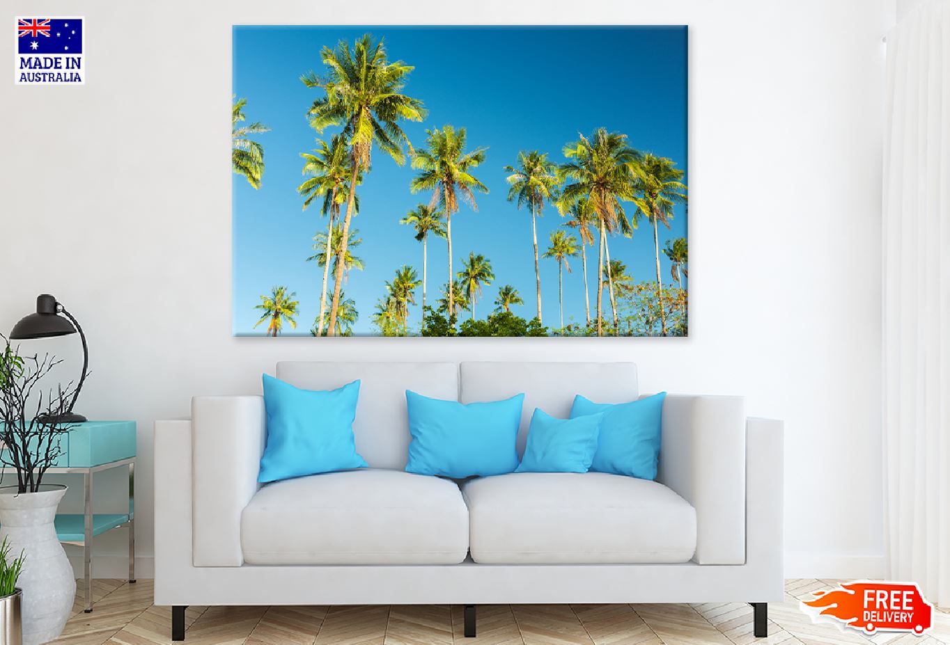 Palm Trees Sky View Photograph Print 100% Australian Made