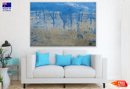 Blue & Grey Abstract Design Print 100% Australian Made