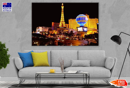 Paris Las Vegas USA Night View Photograph Print 100% Australian Made