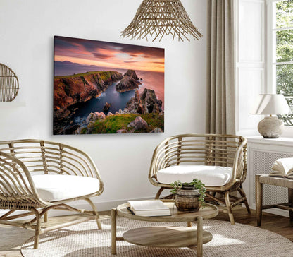 Bella Home Majestic View of Cliffs at The Sea Print Canvas Ready to hang