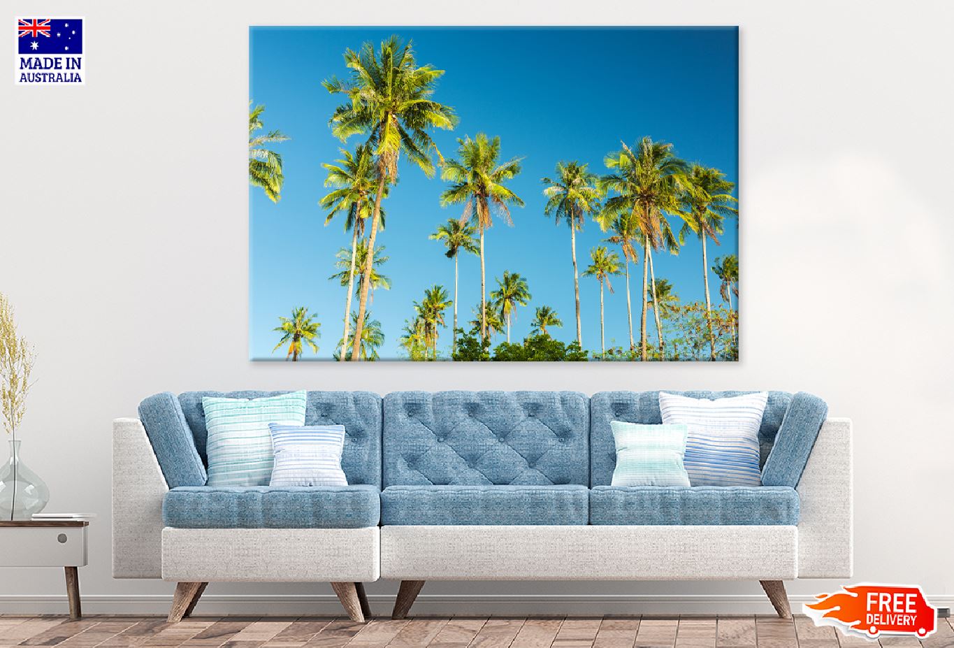 Palm Trees Sky View Photograph Print 100% Australian Made