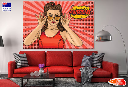 Awsome Quote & Fashion Girl Illustration Print 100% Australian Made