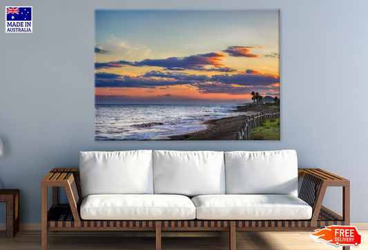 Trees & Sea Sunset Sky View Photograph Print 100% Australian Made