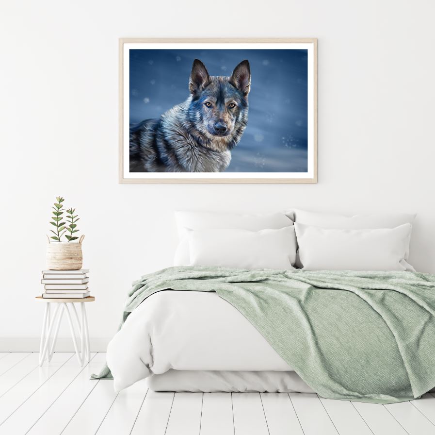 Dog Portrait Oil Painting Home Decor Premium Quality Poster Print Choose Your Sizes