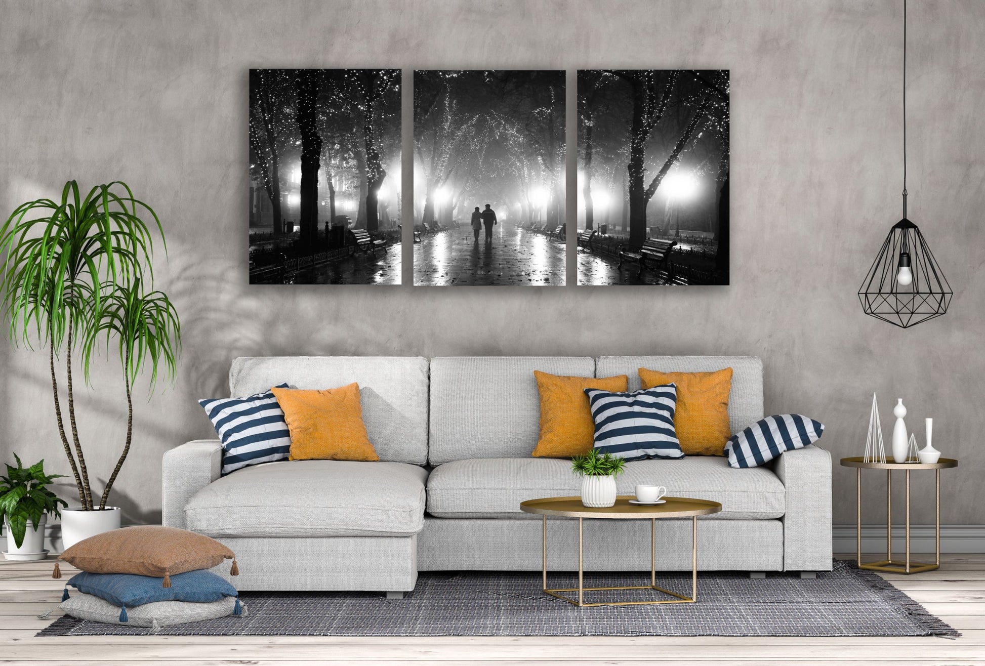 3 Set of Couple Walking in Street B&W Photograph High Quality Print 100% Australian Made Wall Canvas Ready to Hang