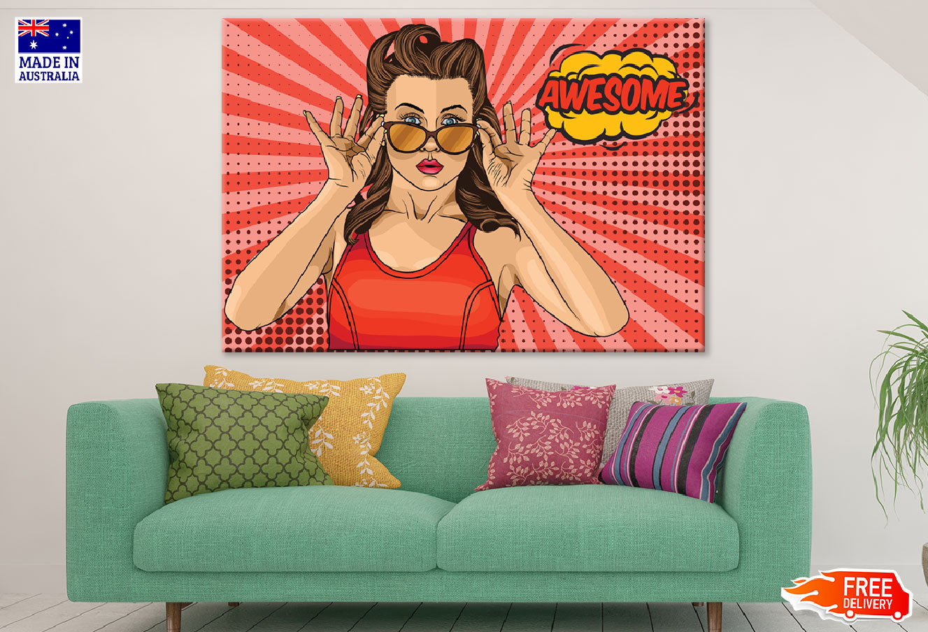 Awsome Quote & Fashion Girl Illustration Print 100% Australian Made