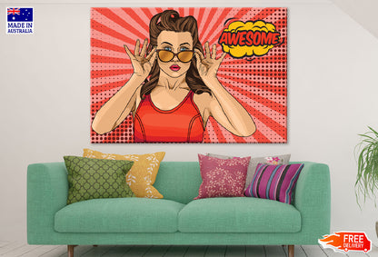 Awsome Quote & Fashion Girl Illustration Print 100% Australian Made