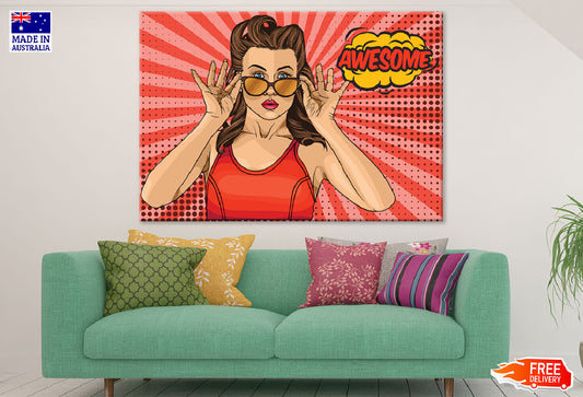 Awsome Quote & Fashion Girl Illustration Print 100% Australian Made