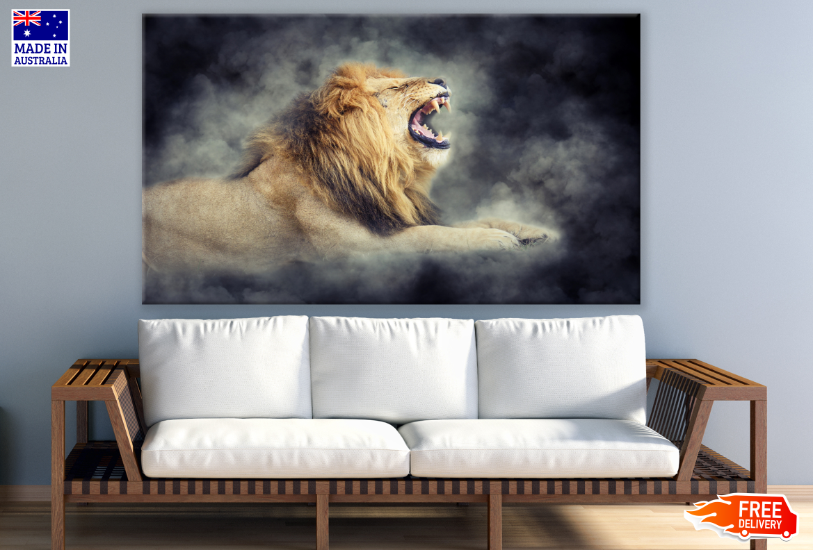 Lion Roaring Photograph Print 100% Australian Made