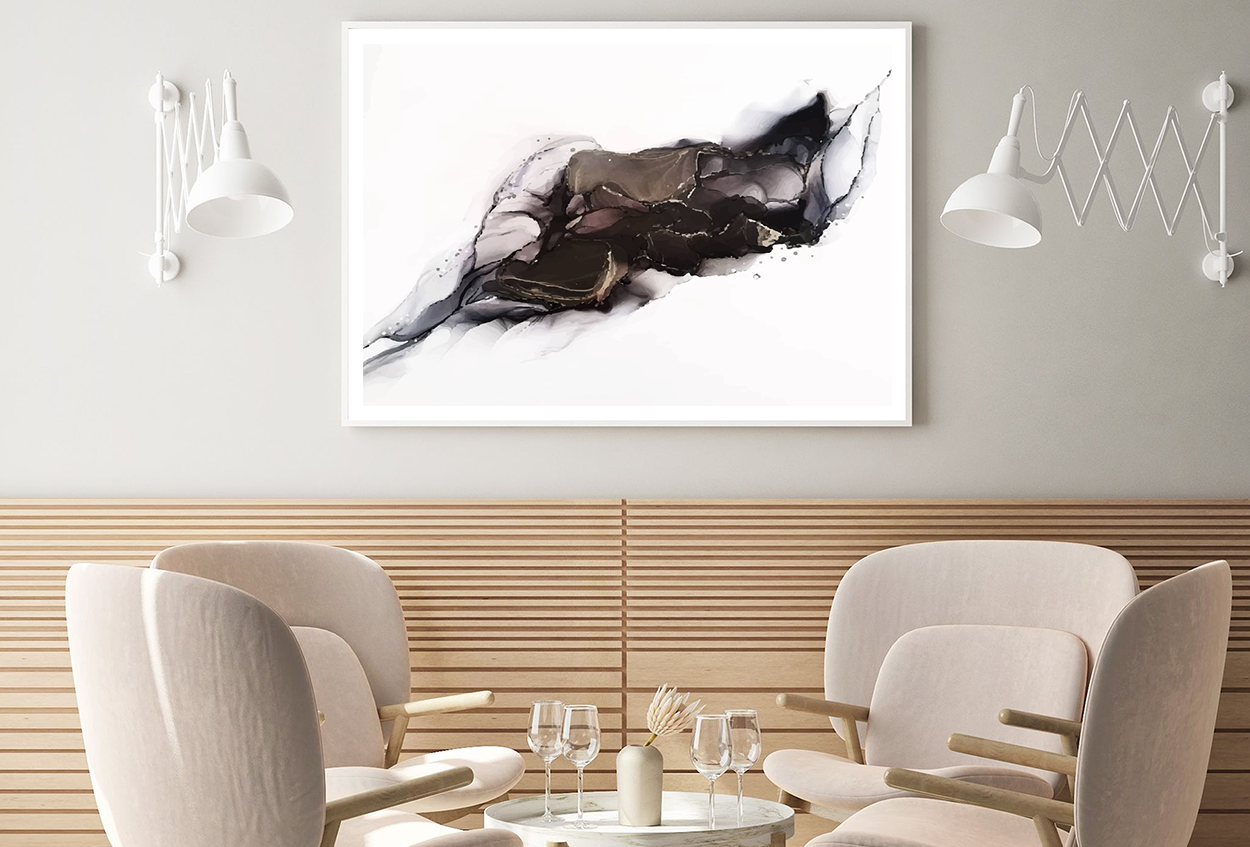 Black & White Abstract Design Home Decor Premium Quality Poster Print Choose Your Sizes