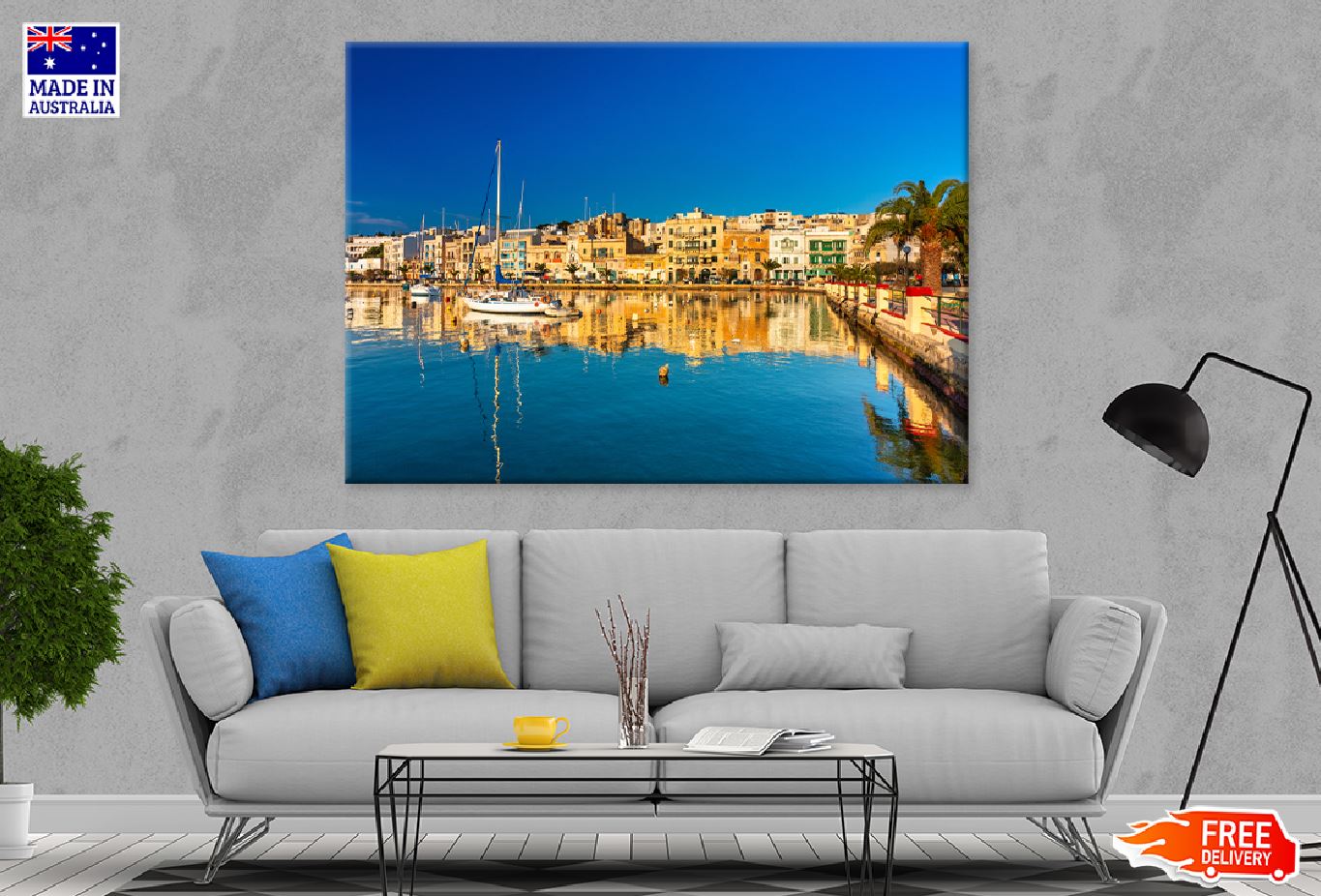 Marina of Birgu at Sunset Malta Photograph Print 100% Australian Made