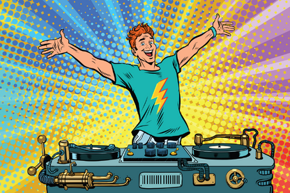 Dj Player Colorful Vector Print 100% Australian Made