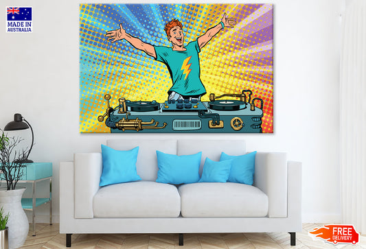 Dj Player Colorful Vector Print 100% Australian Made