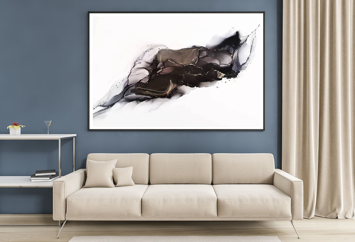 Black & White Abstract Design Home Decor Premium Quality Poster Print Choose Your Sizes
