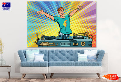 Dj Player Colorful Vector Print 100% Australian Made