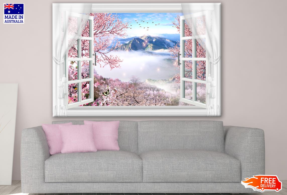 Stunning Nature View Through Window Print 100% Australian Made