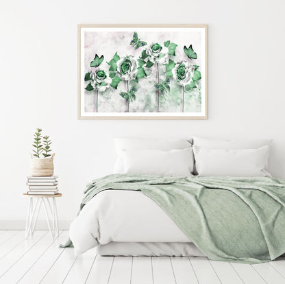Butterflies & Flowers 3D Design Home Decor Premium Quality Poster Print Choose Your Sizes