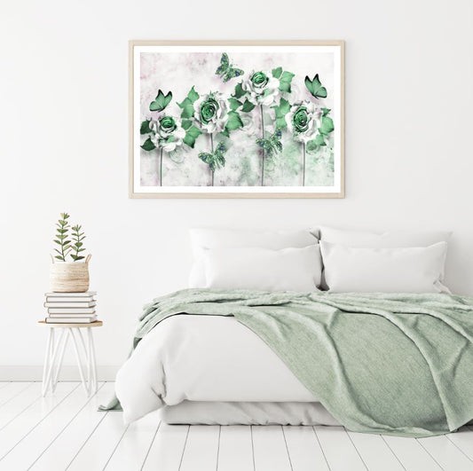 Butterflies & Flowers 3D Design Home Decor Premium Quality Poster Print Choose Your Sizes