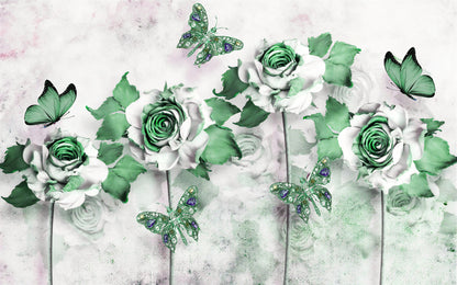 Butterflies & Flowers 3D Design Home Decor Premium Quality Poster Print Choose Your Sizes