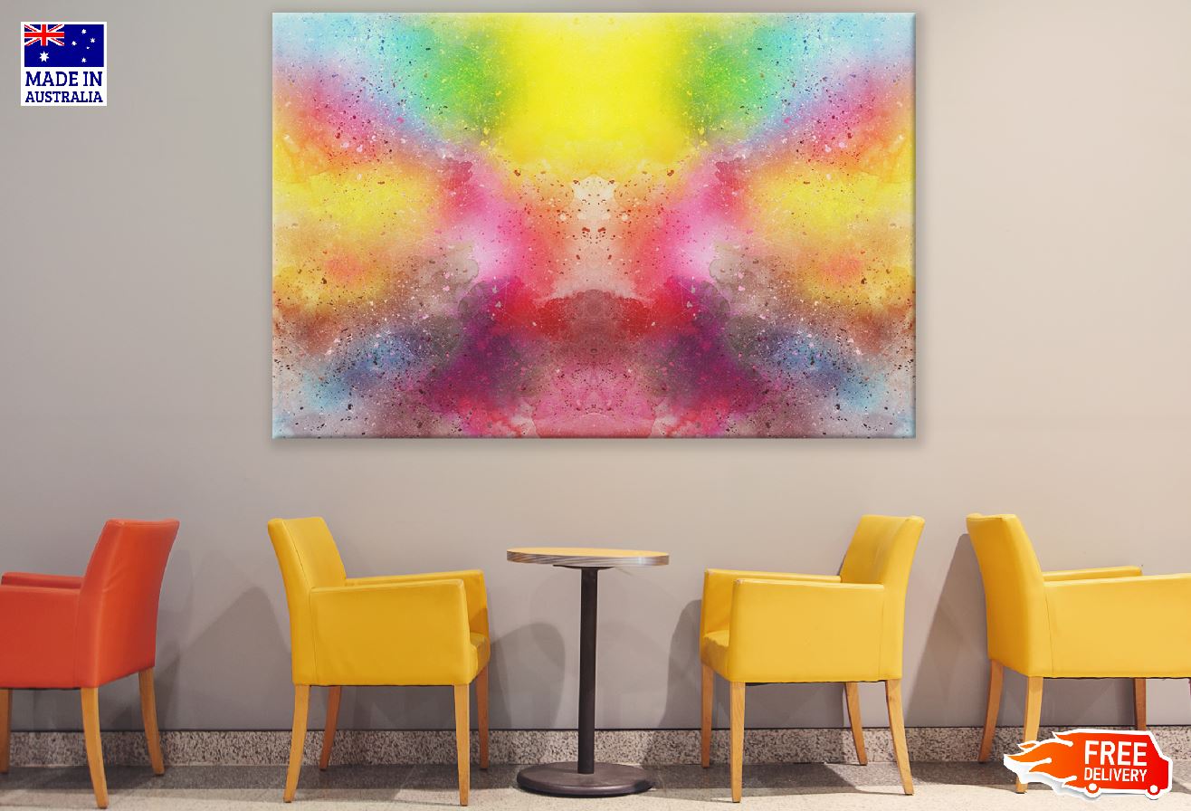 Red Yellow Smoke Abstract Design Print 100% Australian Made