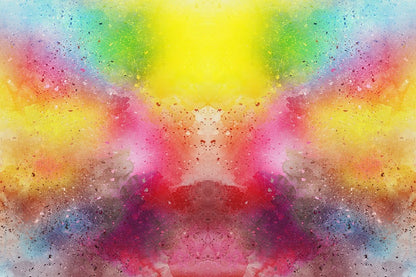 Red Yellow Smoke Abstract Design Print 100% Australian Made