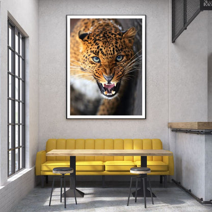 Leopard Portrait Photograph Home Decor Premium Quality Poster Print Choose Your Sizes