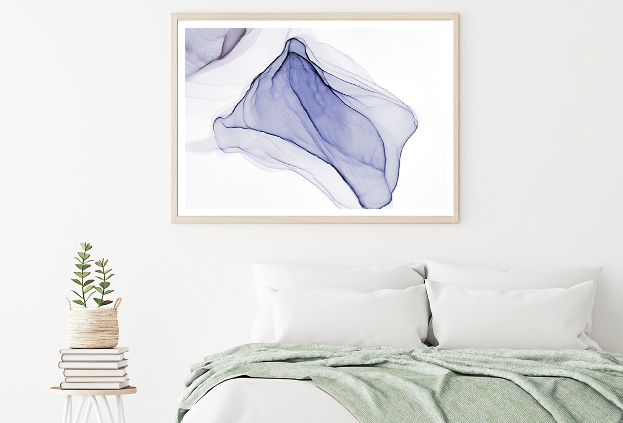 Blue & White Abstract Design Home Decor Premium Quality Poster Print Choose Your Sizes