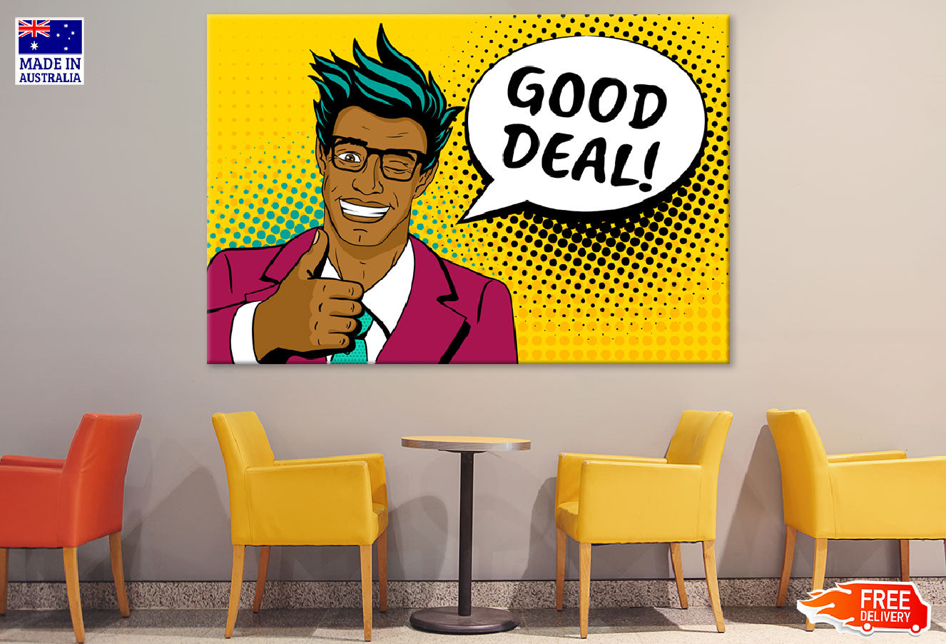 Good Deal Quote & Business Man Vector Print 100% Australian Made