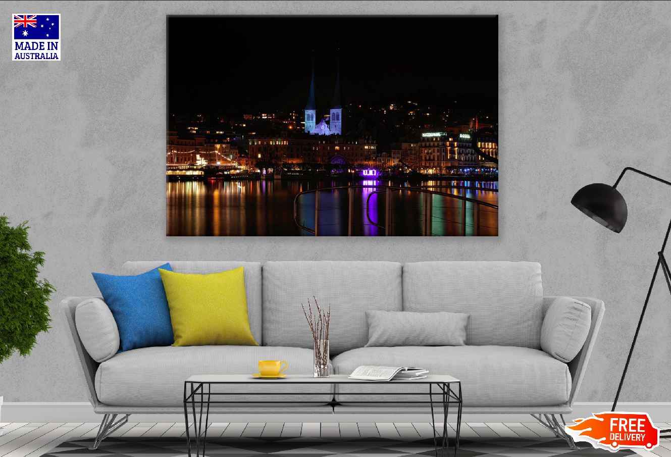 Metropolitan Area Night View Photograph Print 100% Australian Made