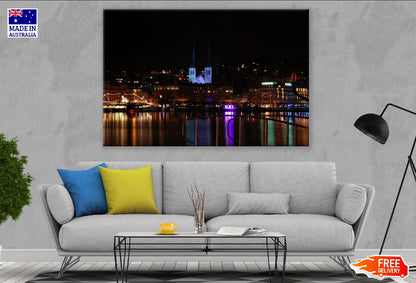 Metropolitan Area Night View Photograph Print 100% Australian Made