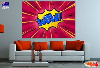 Colorful WOW Quote Illustration Print 100% Australian Made