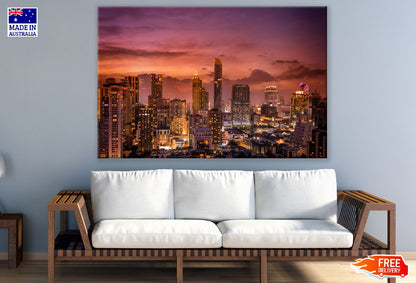 Johannesburg City Night View Photograph South Africa Print 100% Australian Made
