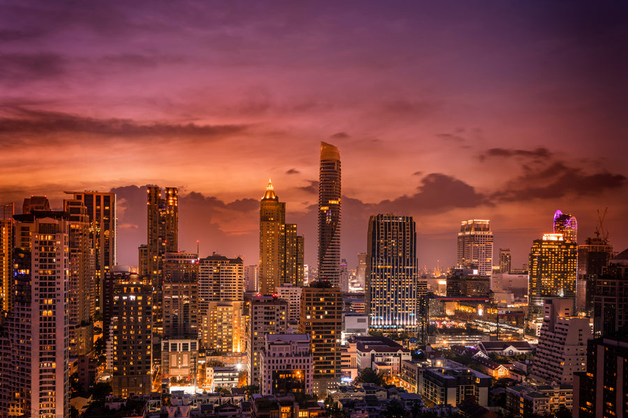 Johannesburg City Night View Photograph South Africa Print 100% Australian Made