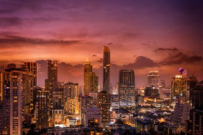 Johannesburg City Night View Photograph South Africa Print 100% Australian Made