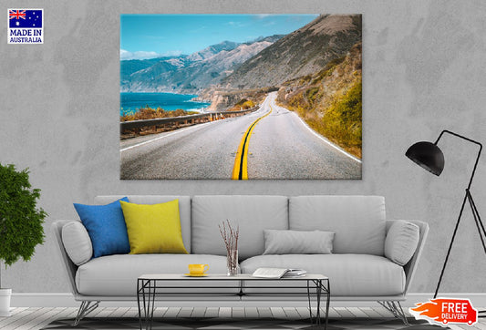 Highway & Sea View Photograph Print 100% Australian Made