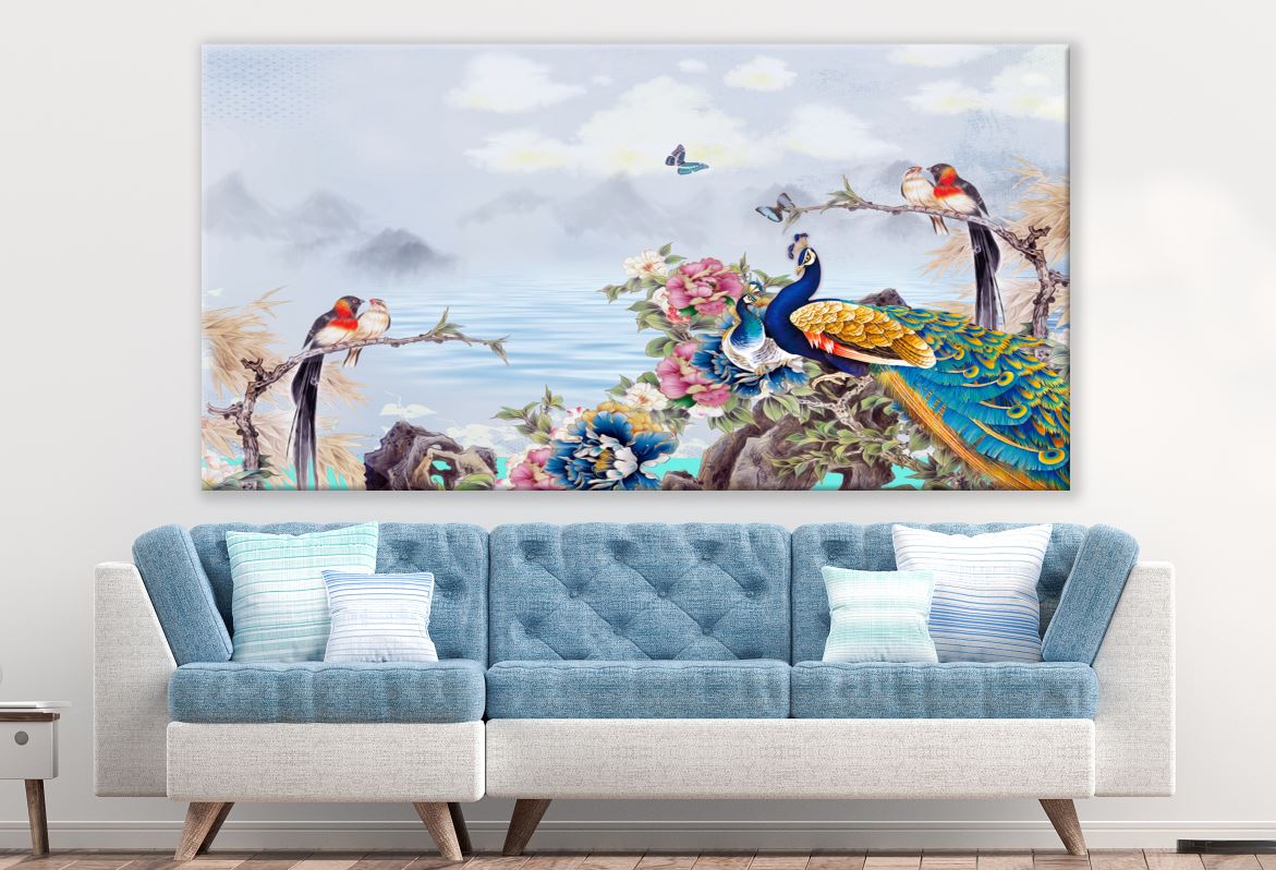 Flowers & Birds Painting Print 100% Australian Made