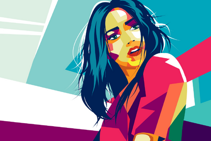 Fashion Woman in Style Illustration Print 100% Australian Made